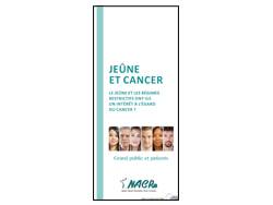 Dépliant NACRe grand public et patients « Jeûne et cancer » 2018