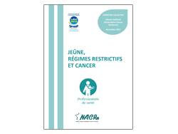 Dépliant NACRe professionnels « Jeûne, régimes restrictifs et cancer » 2018
