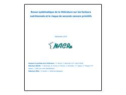 Revue systématique de la littérature sur les facteurs nutritionnels et le risque de seconds cancers primitifs