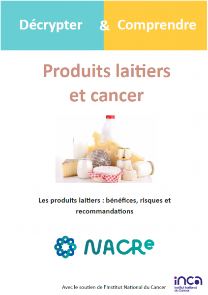Couverture D&C Produits laitiers et cancer