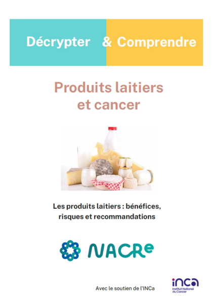 Couverture D&C Produits laitiers et cancer Couverture D&C Produits laitiers et cancer