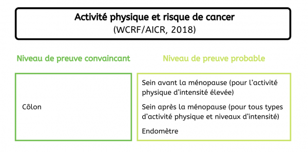 Localisation de cancers - Pratique activite physique France 2020