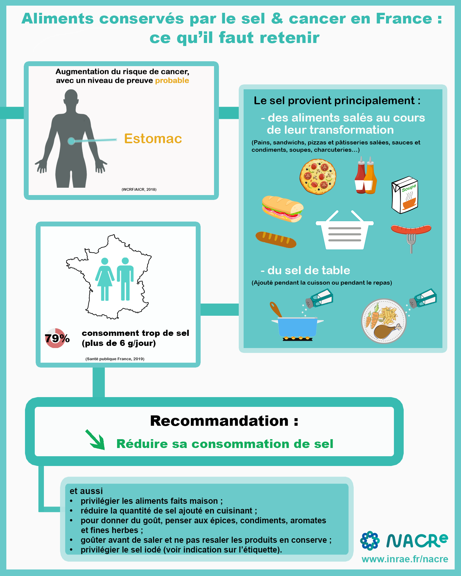 Infographie Sel et aliments conservés par le sel France 2020